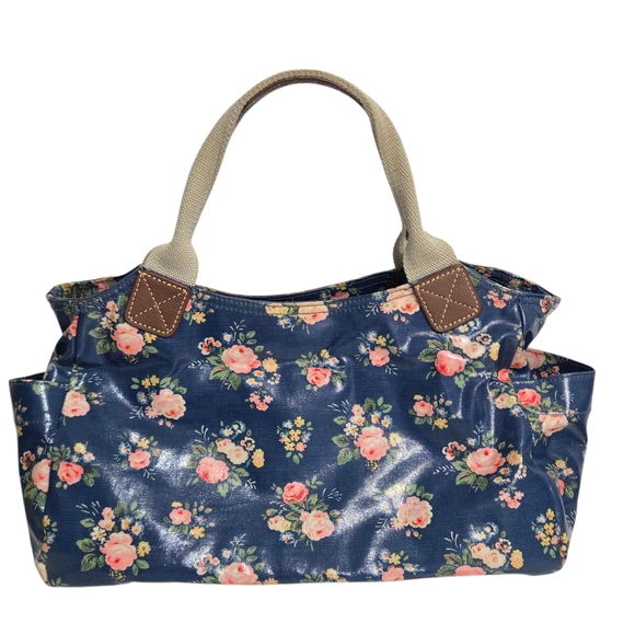 Cath Kidston Blue Floral Canvas Tote Women's Bag - Picture 8 of 8